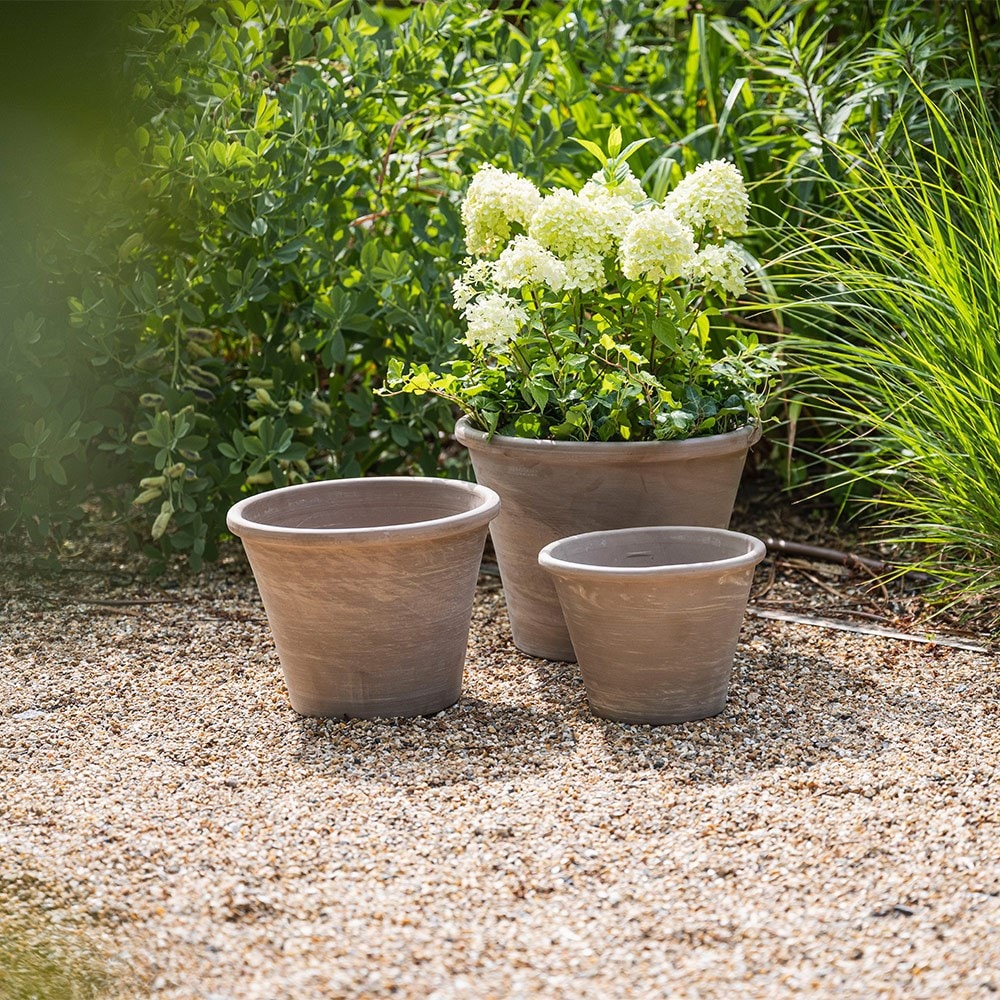 Marbled grey Italian terracotta pot