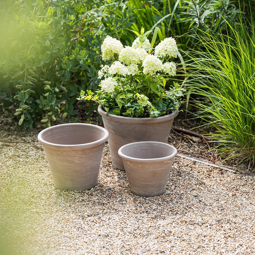 Marbled grey Italian terracotta pot