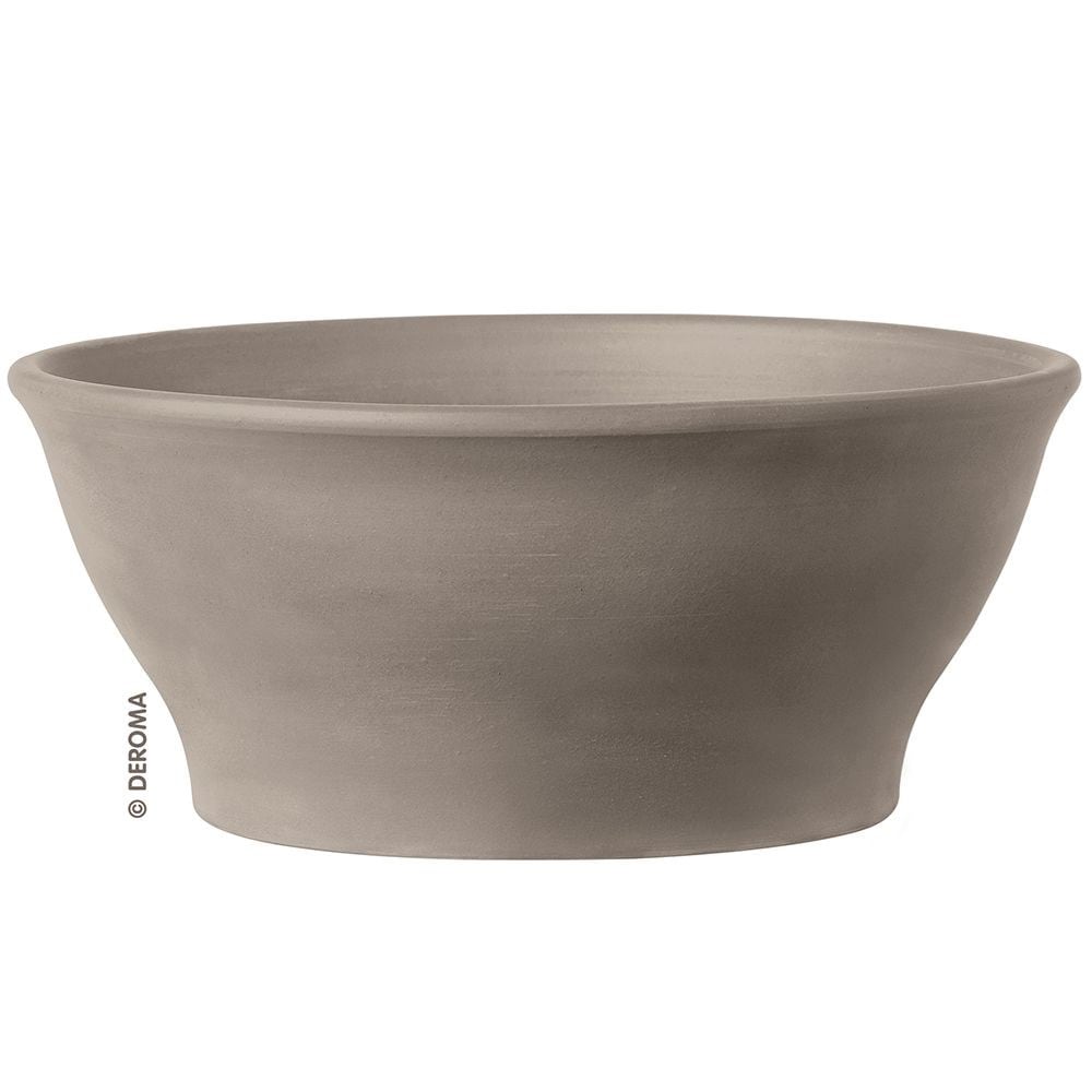 Italian terracotta bowl planter - grey