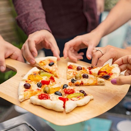 Wooden pizza peel