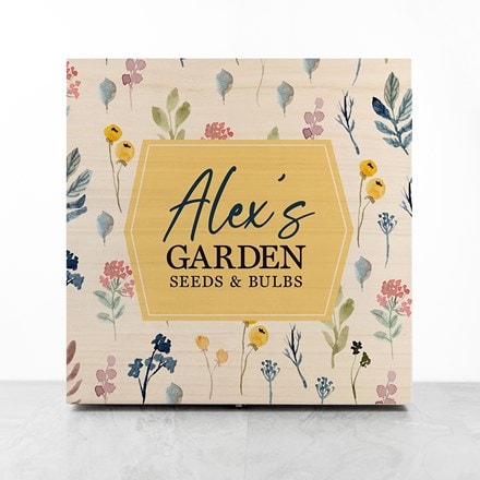 Personalised botanical garden accessories box