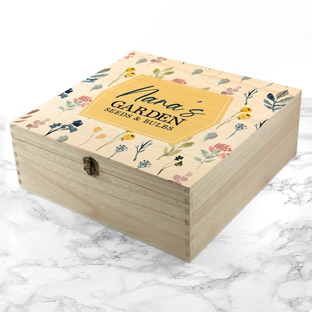 Personalised botanical garden accessories box