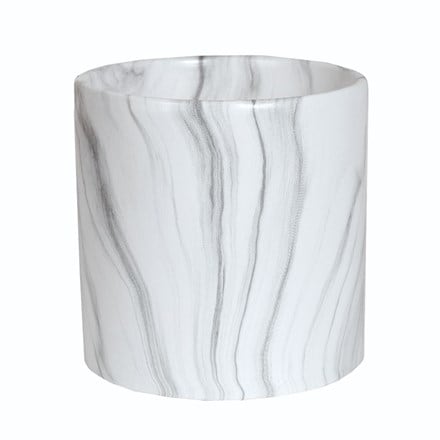 White marble effect planter