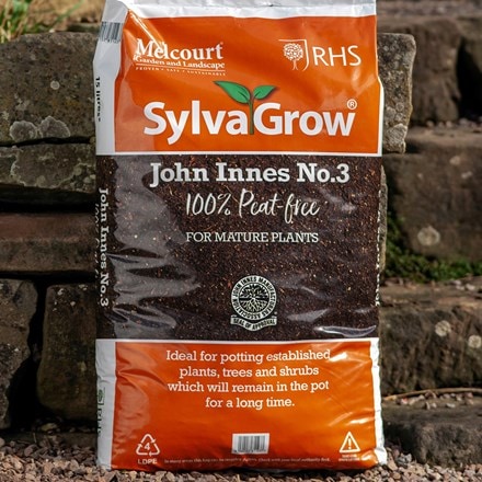 RHS Sylvagrow John Innes peat-free No.3 mature plants compost - 15 litres