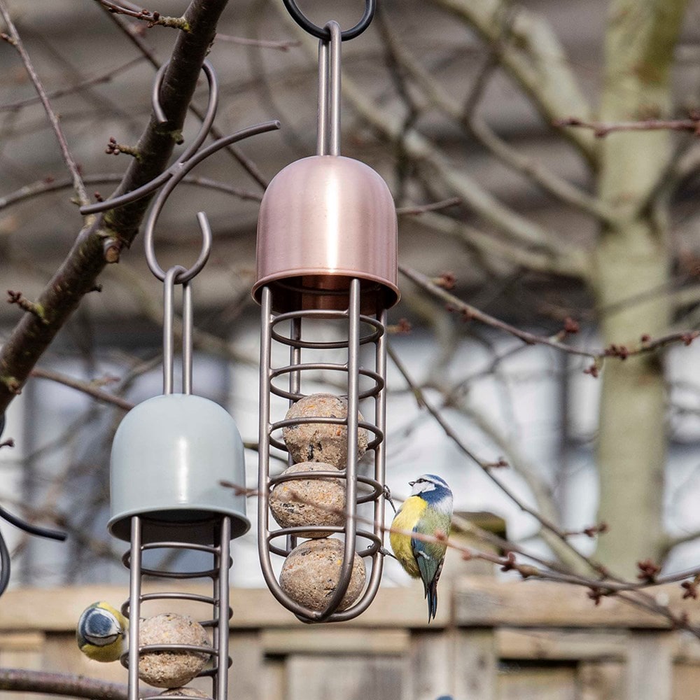 Tree hanging fat ball feeder - copper
