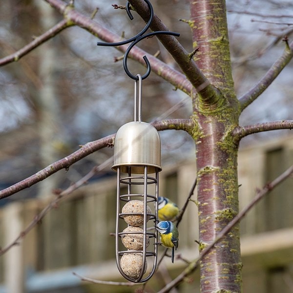 Bird feeder hooks charcoal - set of 7