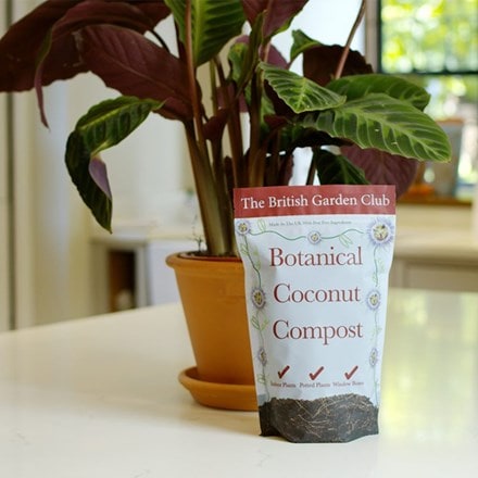 Peat-free botanical houseplant coconut compost