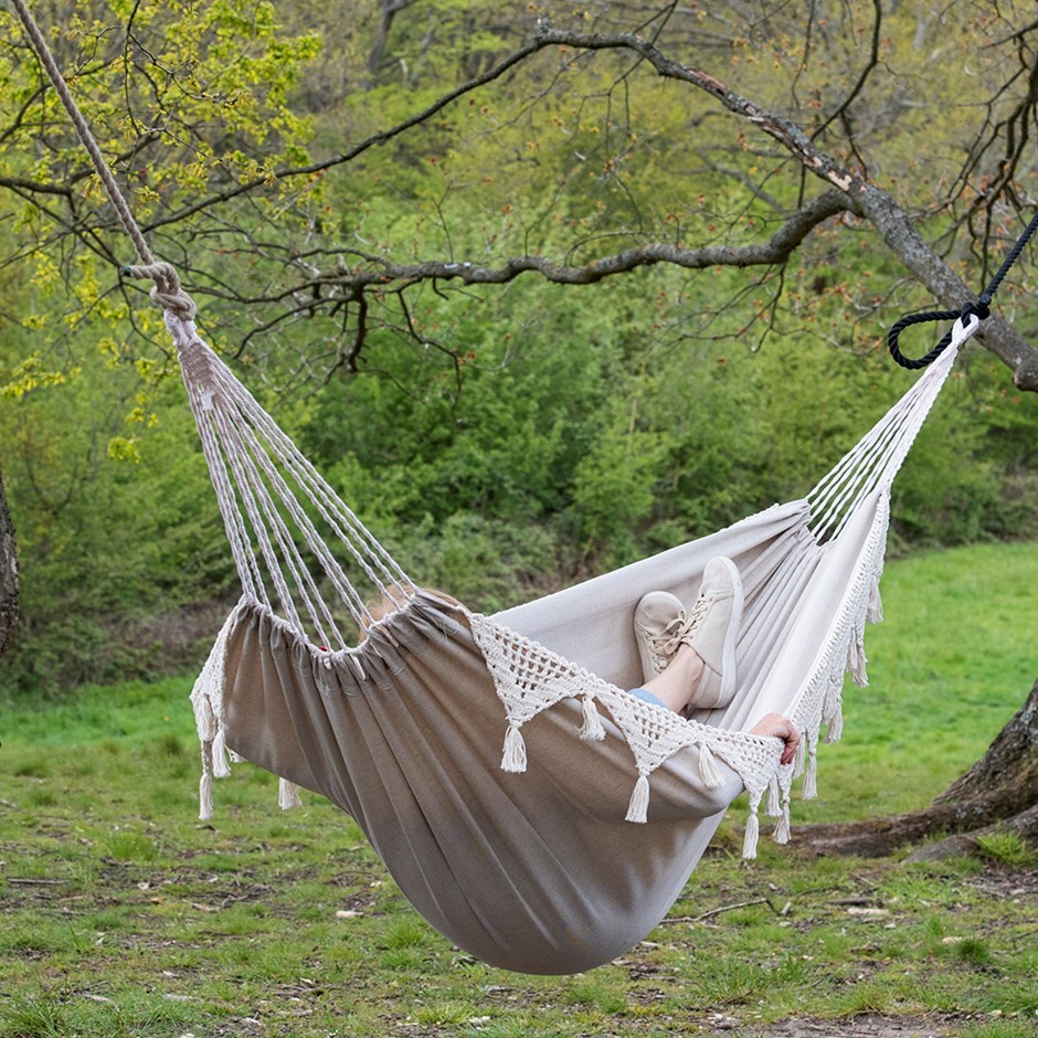 Swing hammock - fabric with ornament edge
