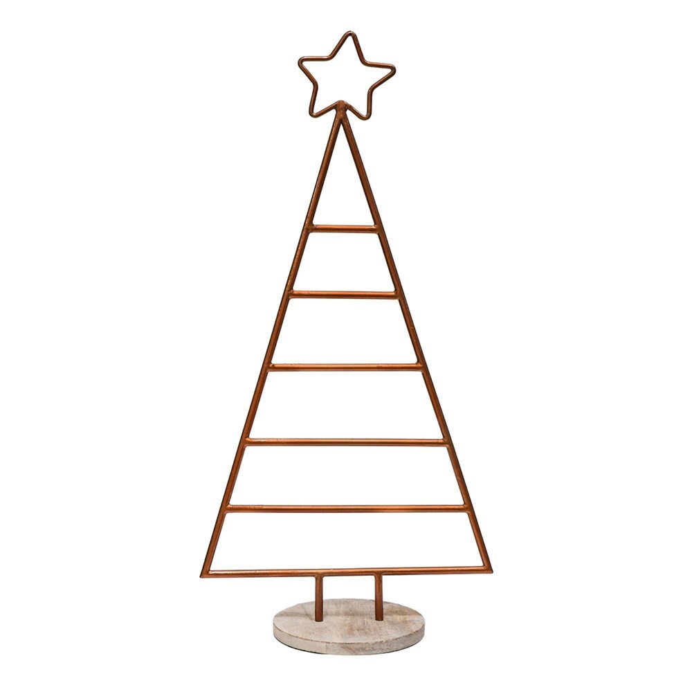 Copper Christmas tree with star 