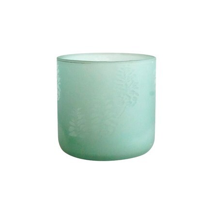 Kew myrtle frosted glass planter large