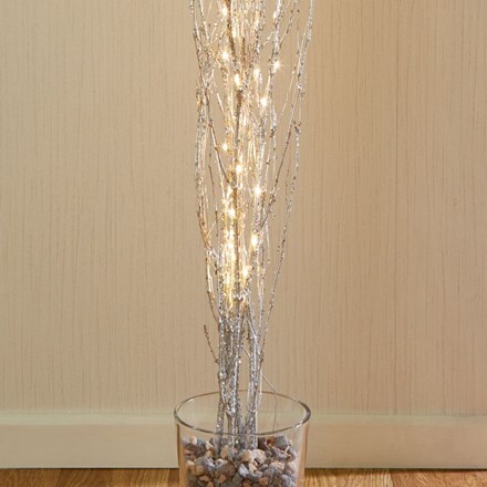 LED silver twig 1.2m