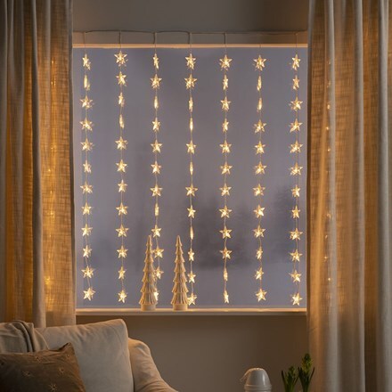 LED curtain with stars