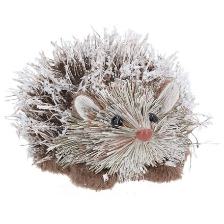 Snowy bristle hedgehog ornament