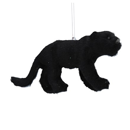 Faux fur black panther decoration