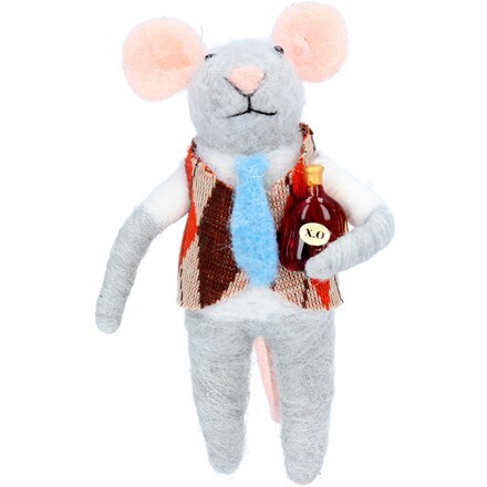 Wool mix mouse decoration