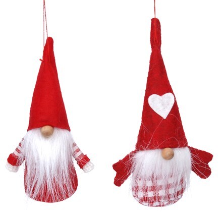 Red and white fabric Nordic Santa
