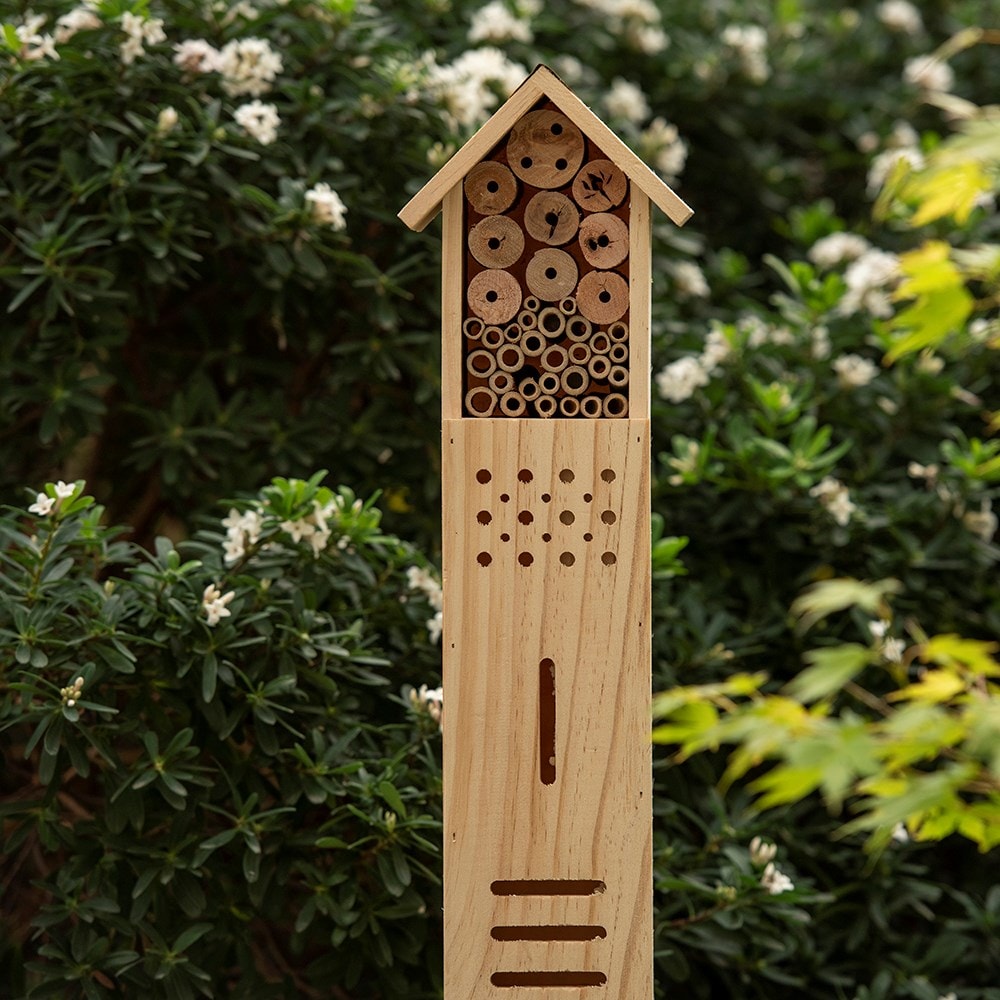 Large insect hotel with stake