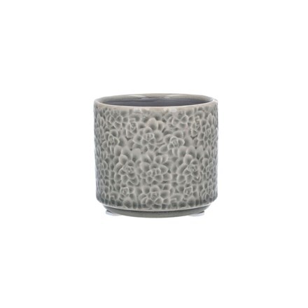 Grey succulents ceramic mini pot cover