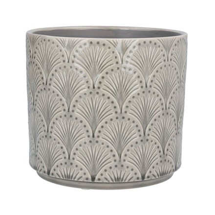 Light grey arches ceramic pot cover