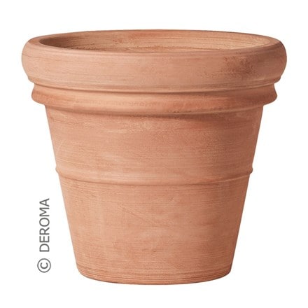 Ridged Italian terracotta pot