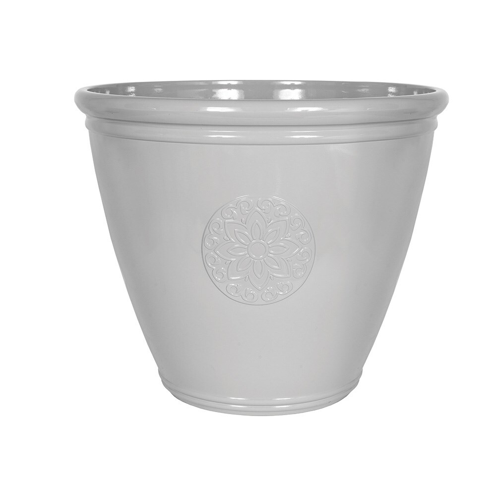 Eden emblem grey recycled plastic pot