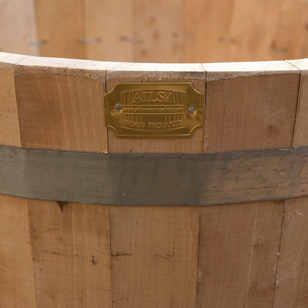Hardwood barrel planter