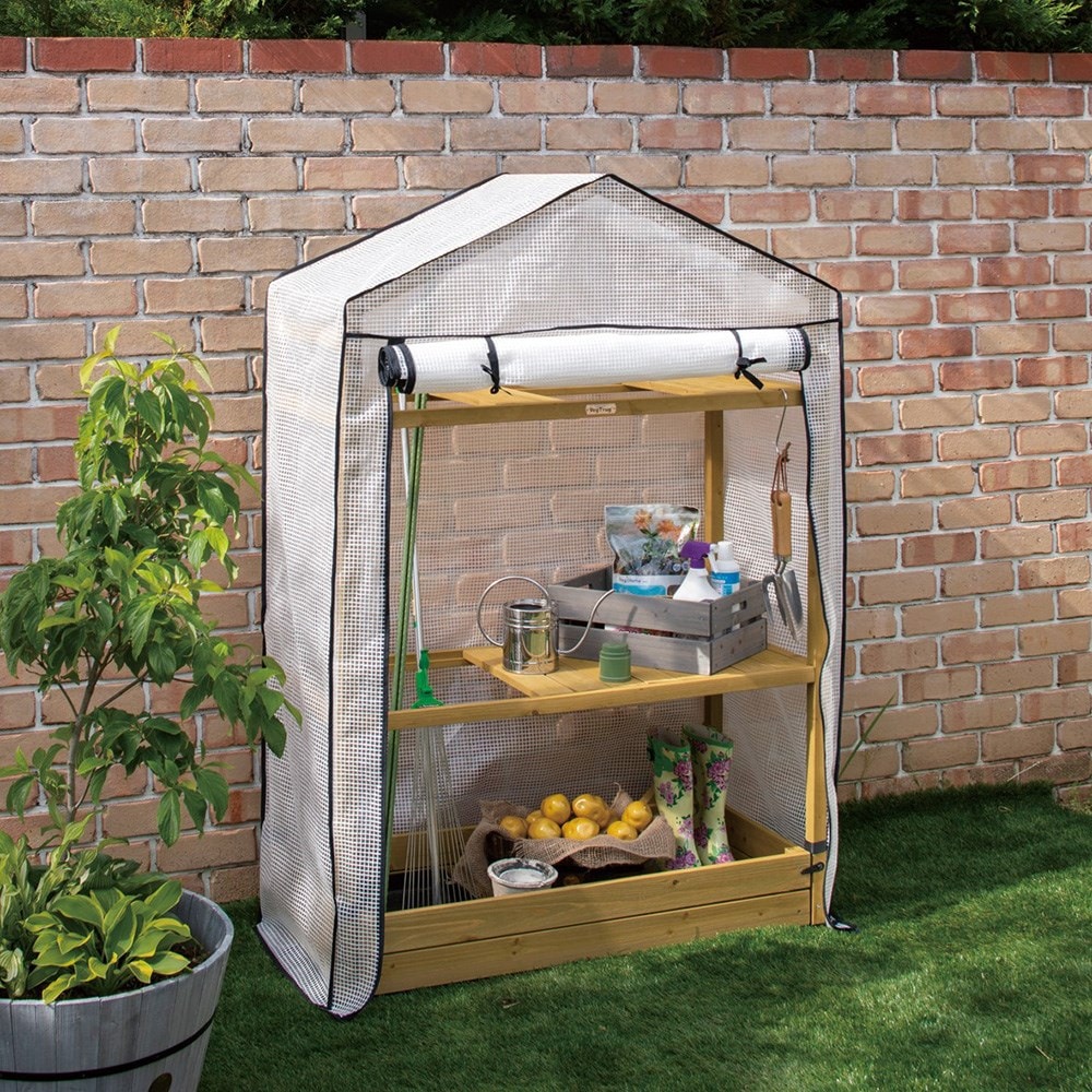 Buy Wooden greenhouse with PE cover: Delivery by Crocus