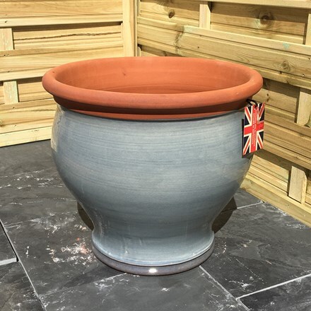 Grey large bellied planter