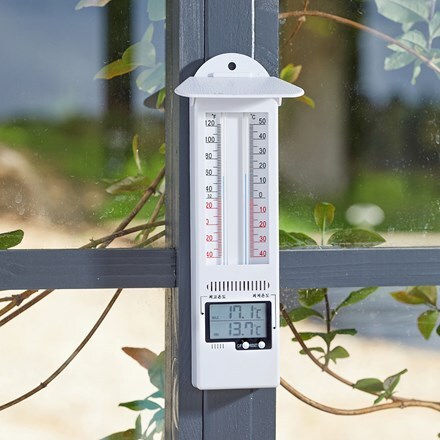 Digital max/min analogue thermometer