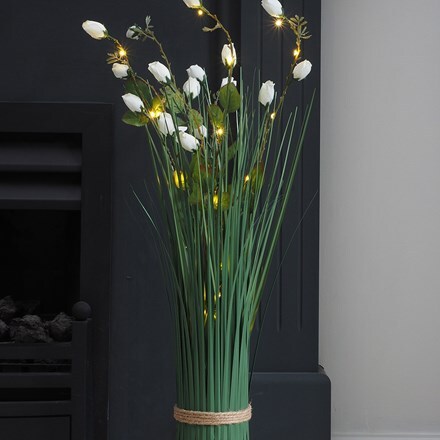 In-lit sweetheart rose faux bouquet