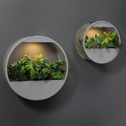 Solar circular wall planter - 2 pack