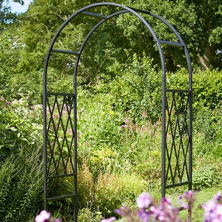 Lattice garden arch - black 