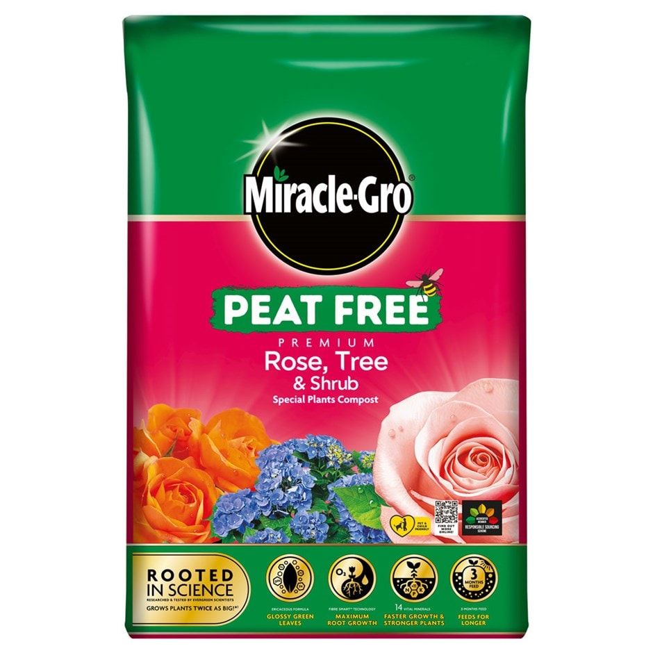 Miracle gro - peat-free premium rose, tree and shrub compost