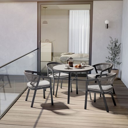 Contemporary 4 seat dining set