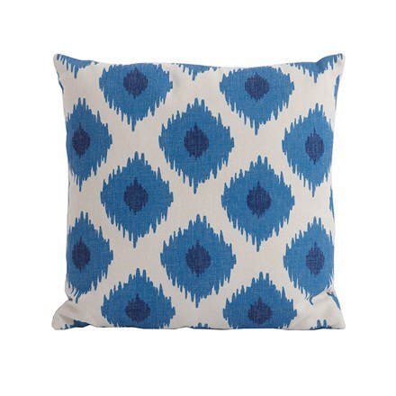 Blue lattice square scatter cushion
