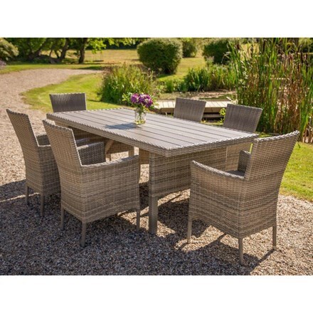 Lifestyle Garden Aruba 6 seat dining set with rectangular table