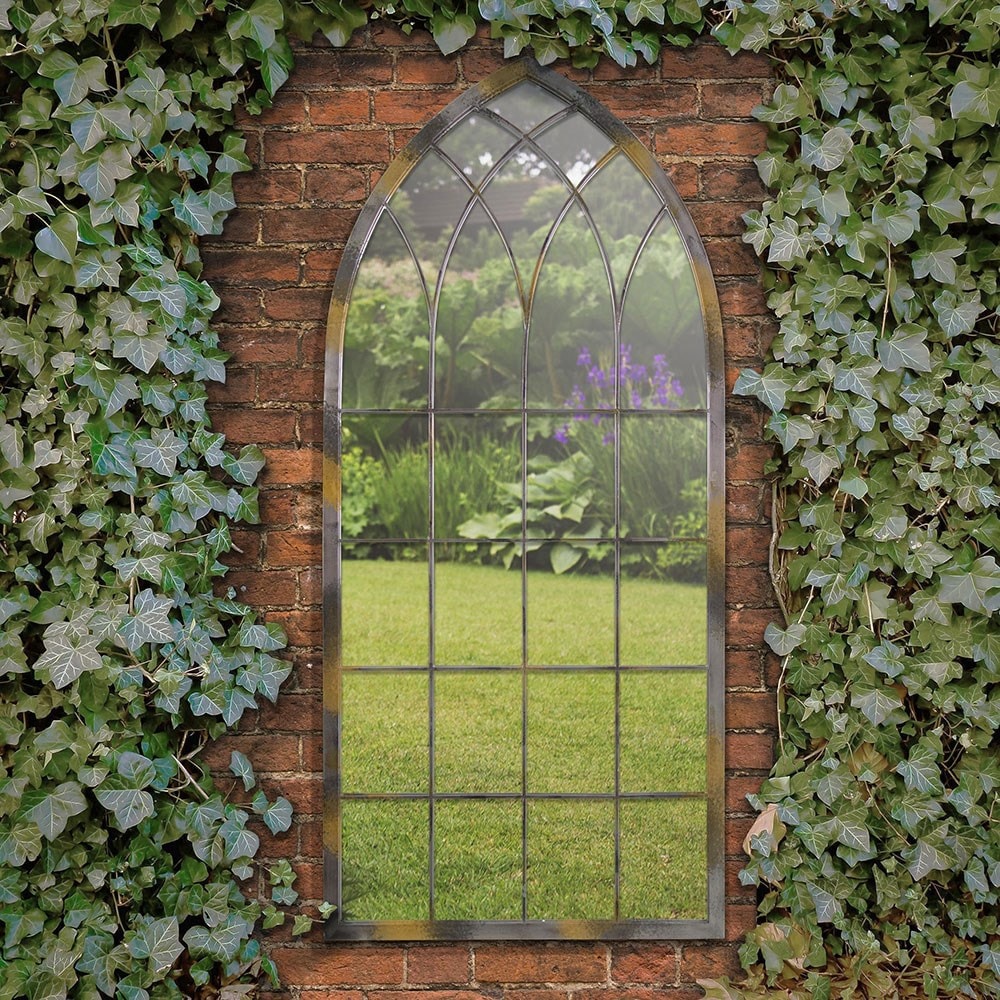 Outdoor garden deals mirror