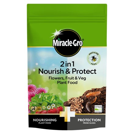 Miracle gro 2 in 1 nourish and protect flowers, fruit and veg plant food