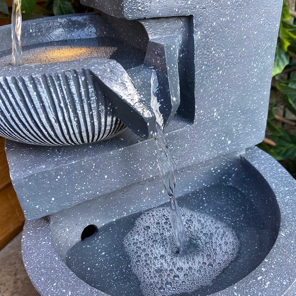 Three bowl pour water feature
