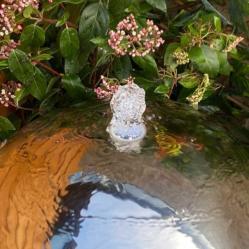 Stainless steel sphere water feature