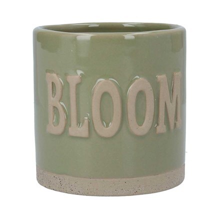 Green bloom ceramic pot cover