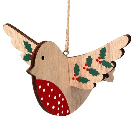 Flying wood robin decoration