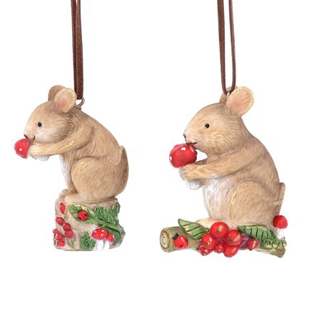 Resin mouse on twig