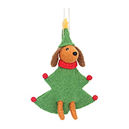 Mixed wool/felt Christmas tree puppy