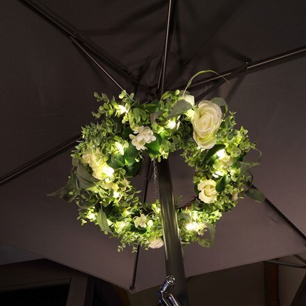 LED floral wreath