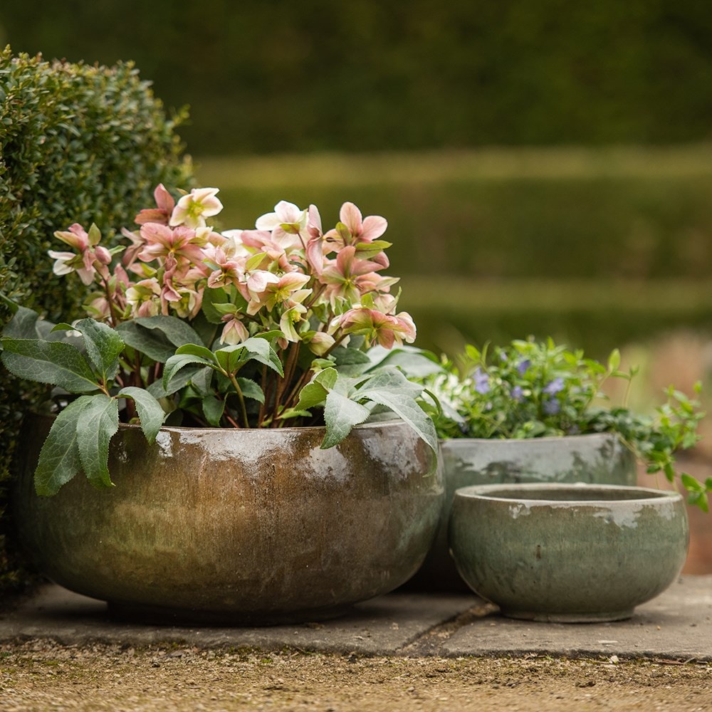 Glazed on sale plant pots