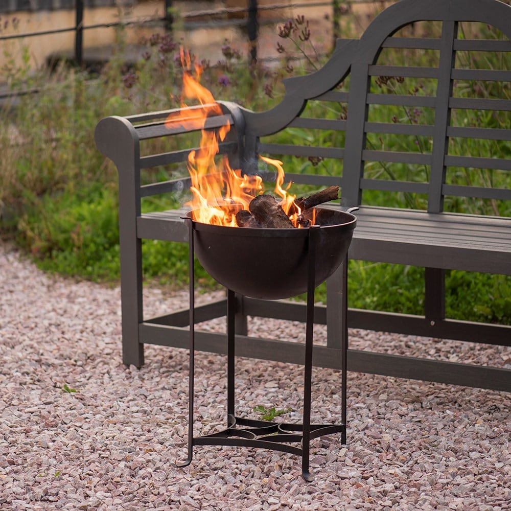 Fire pit/table with copper top - tall