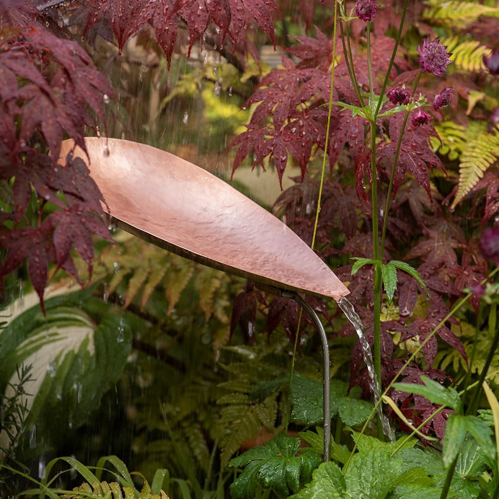 Pot watering droplet - copper scallop