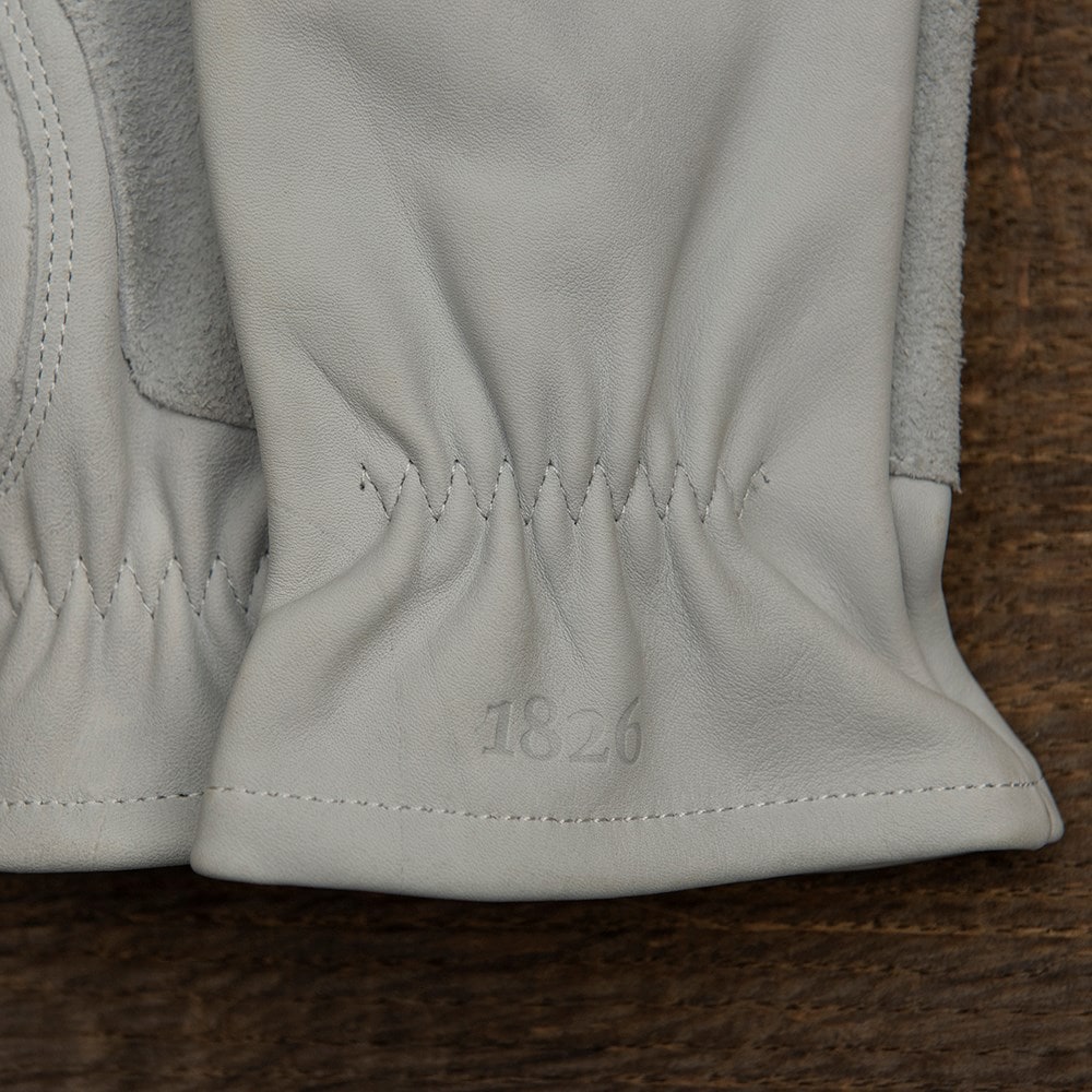 Leather gardening gloves - pearl