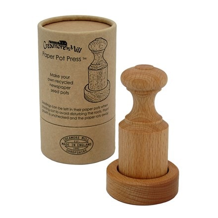 Handmade wooden paper pot press